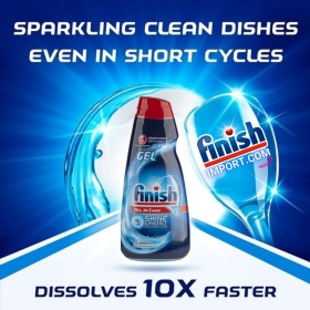 Chai 650ml Gel rửa chén Finish All in 1 Max – (10x tính năng Hương Nguyên Bản - Dễ dàng sử dụng) – (Dành cho máy rửa chén 8-9-10-12-13-14-15 bộ).