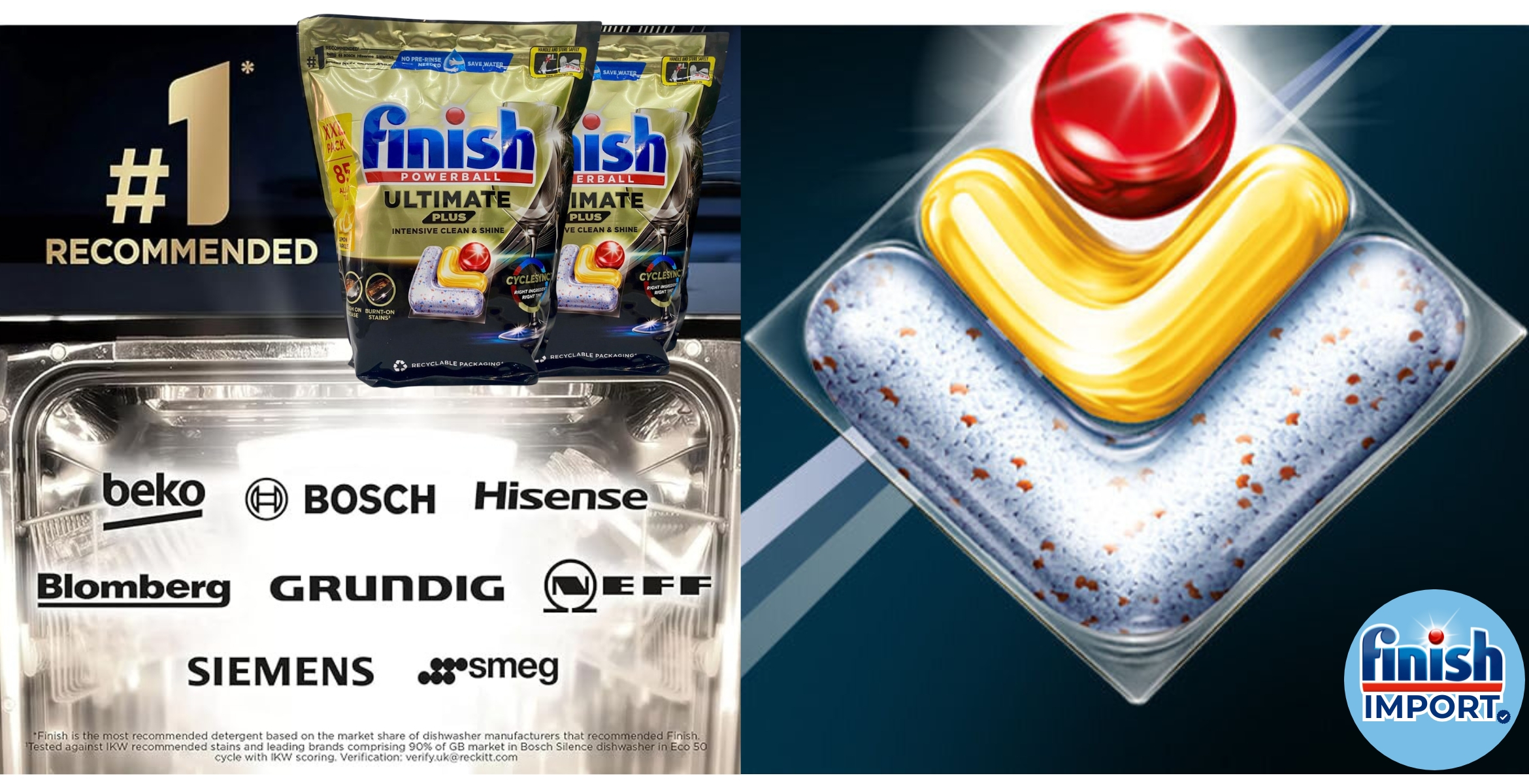 Túi 85 viên Finish Ultimate Plus 2024 hương chanh